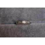 Ladies 18ct White Gold Baguette and Square Cut Diamond Set ring. 4g total weight