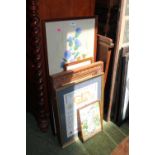 Collection of assorted Framed Embroideries and textiles