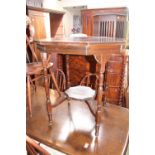 Edwardian Mahogany shaped top table with under tier