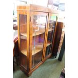 Art Deco Glazed China Cabinet with applied mirrored detail