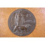 Huntingdonshire Cyclist Battalion Bronze Memorial plaque named to Raymond Fredrick Loop served