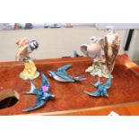 Beswick Turtle doves 1022, Beswick Bird 929 & Set of 3 Beswick Wall Swallows