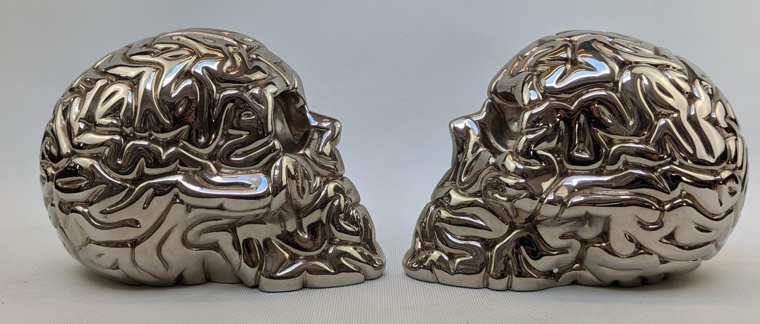 Emilio Garcia (b1981) Skull Brain Chrome segmented sculpture. Ltd edition 11/20 with certificate - Image 3 of 6
