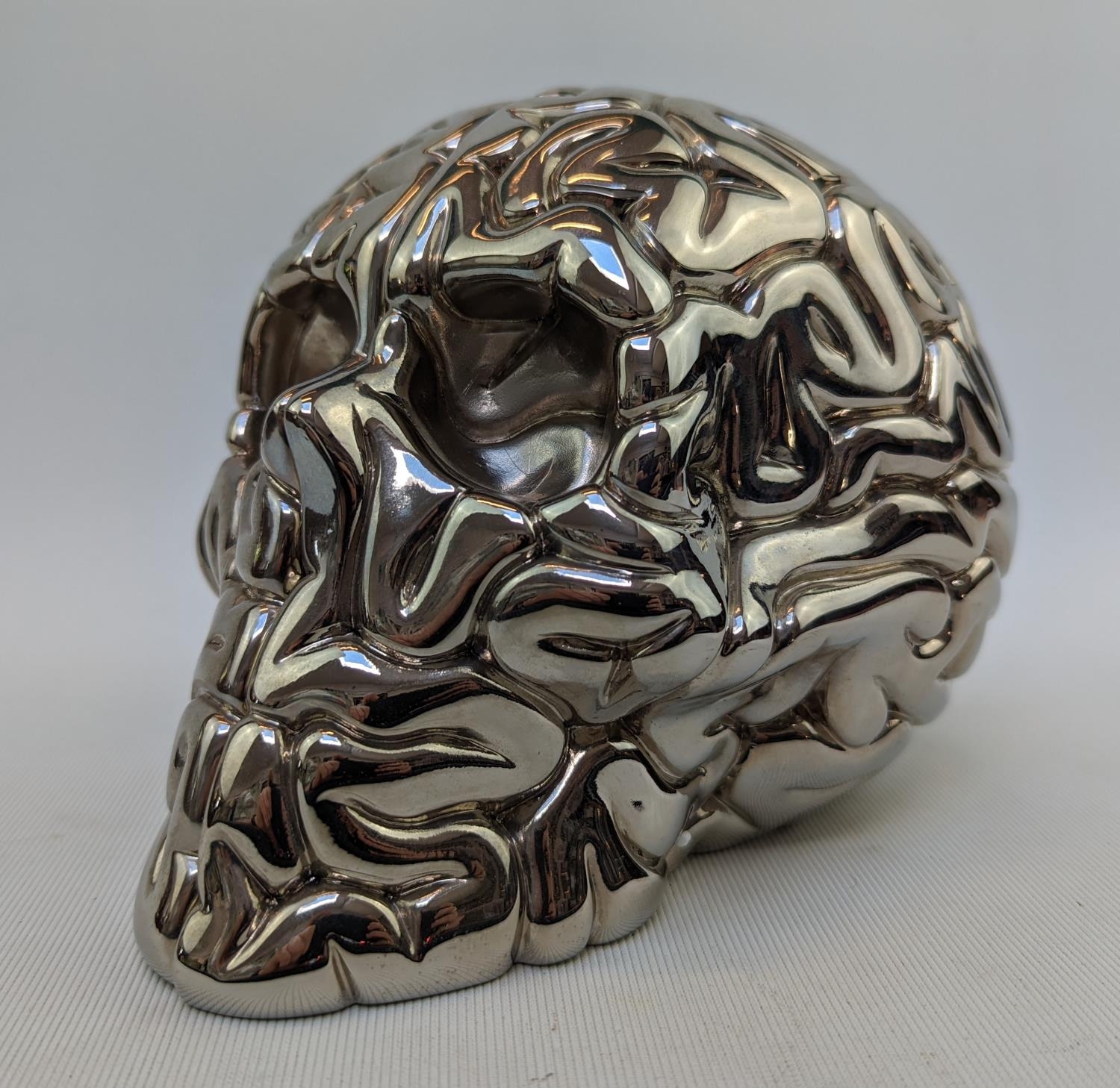 Emilio Garcia (b1981) Skull Brain Chrome segmented sculpture. Ltd edition 11/20 with certificate