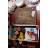German wooden cased Vintage Bricks and another collection of Bricks