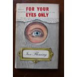 Ian Fleming For Your Eyes Only 1960 First Edition Jonathan Cape. Black Cloth with white eye with
