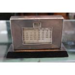 Early 20thC Silver machined perpetual calendar and 2 Silver picture frames