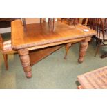 Victorian Oak Carved wind out table with highly carved legs