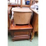 Copper Deco coal box and a Edwardian Inlaid Commode box