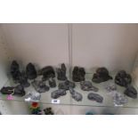 Large Collection of Canadian The Wolf Sculptures inc Inuits, Beaver, Seals etc