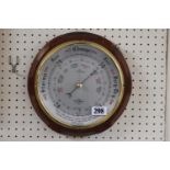 Shortland Smith Circular Barometer in walnut case