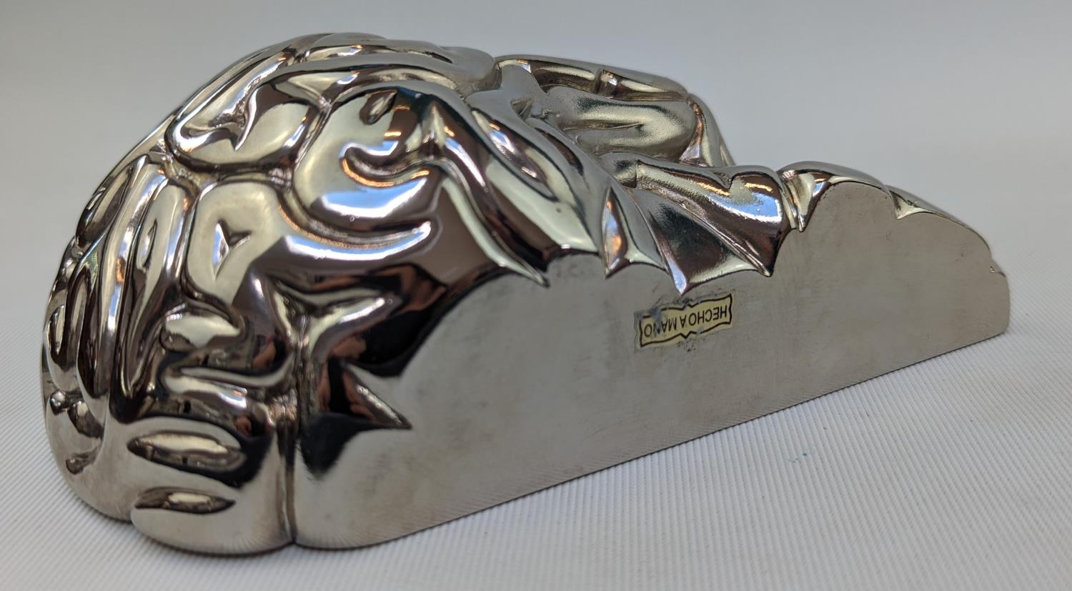 Emilio Garcia (b1981) Skull Brain Chrome segmented sculpture. Ltd edition 11/20 with certificate - Image 5 of 6