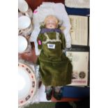 Ernst Heubach Doll clothed and a Vintage Christening gown