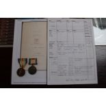 2 WWI Medals for Clifford Watson RE SPR 176907 with a collection of researched documentation