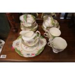 Royal Albert Albany Green pattern Tea Set