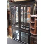 Oak Glazed leaded Old Charm type cabinet