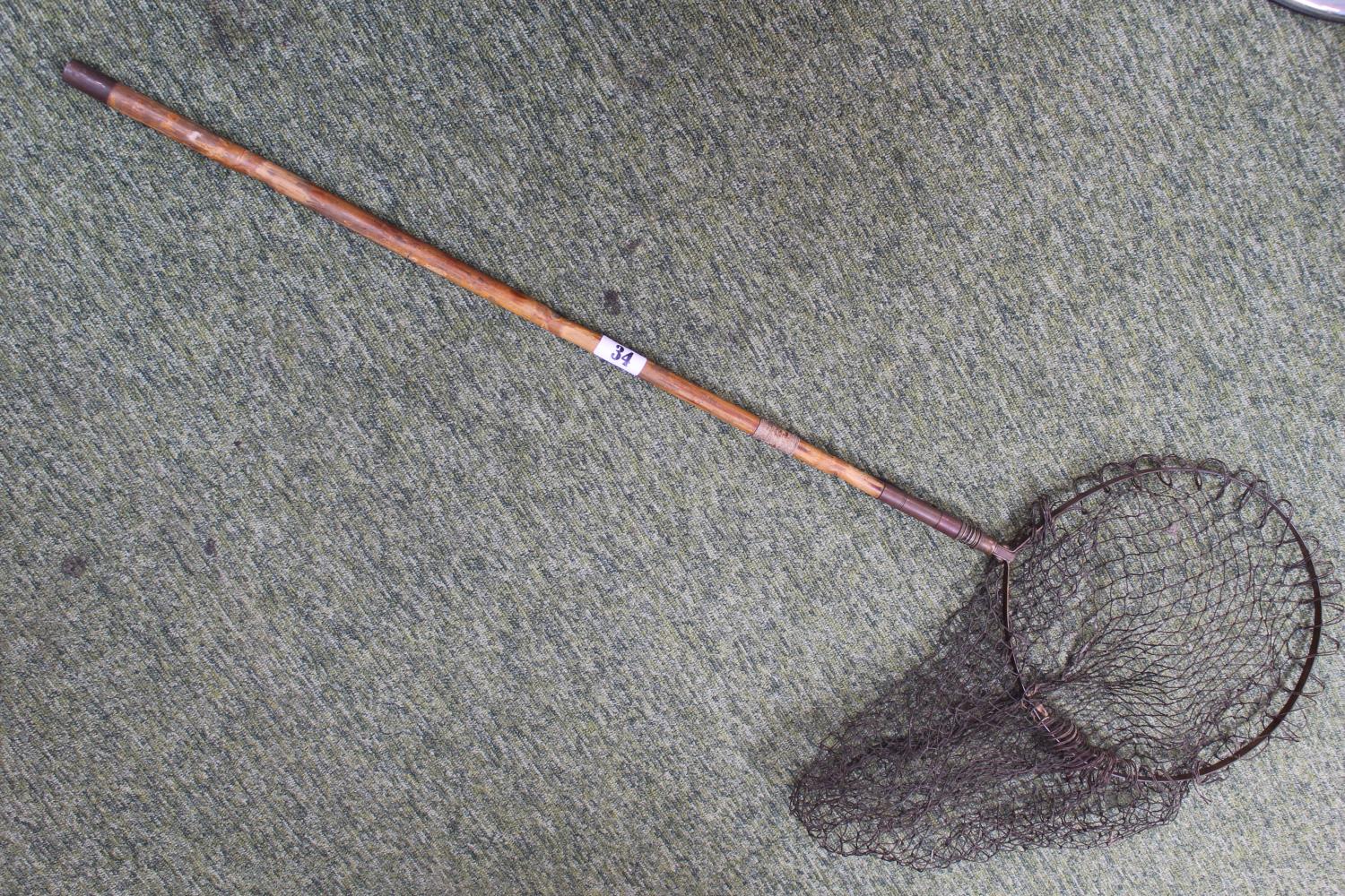 Hardy Brothers of Alnwick extendable fishing Net with impressed mark