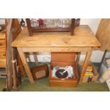 Edwardian Simple design Pine table on straight supports