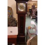 20thC Grandmother clock with numeral dial