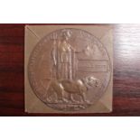 WW1 Bronze Death Penny for Fredrick Scott with envelope