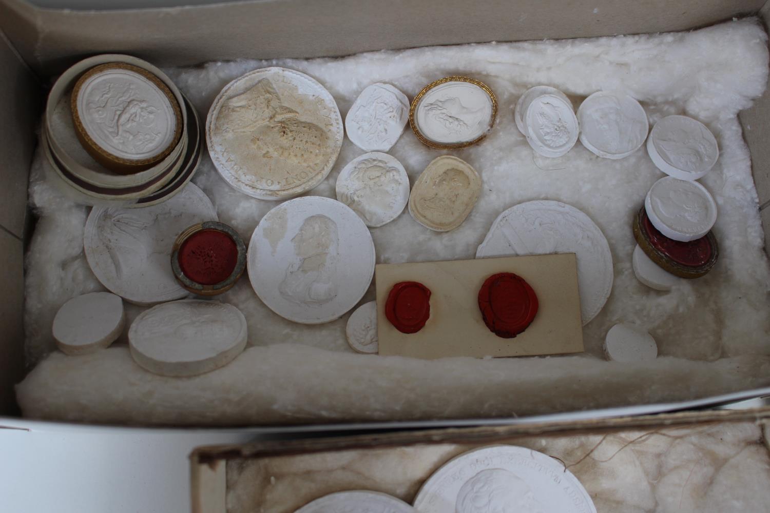 Collection of 19thC Grand Tour Plaster Intaglios (39) - Image 2 of 4