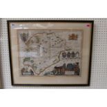 Framed Antique Map of Rutland 'Rvtlandia'