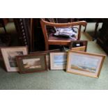 Collection of assorted famed Watercolours and prints