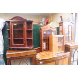 Collection of 5 Glazed collectors cabinets