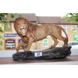 Beswick figure of a Lion on rocky outcrop 2554a