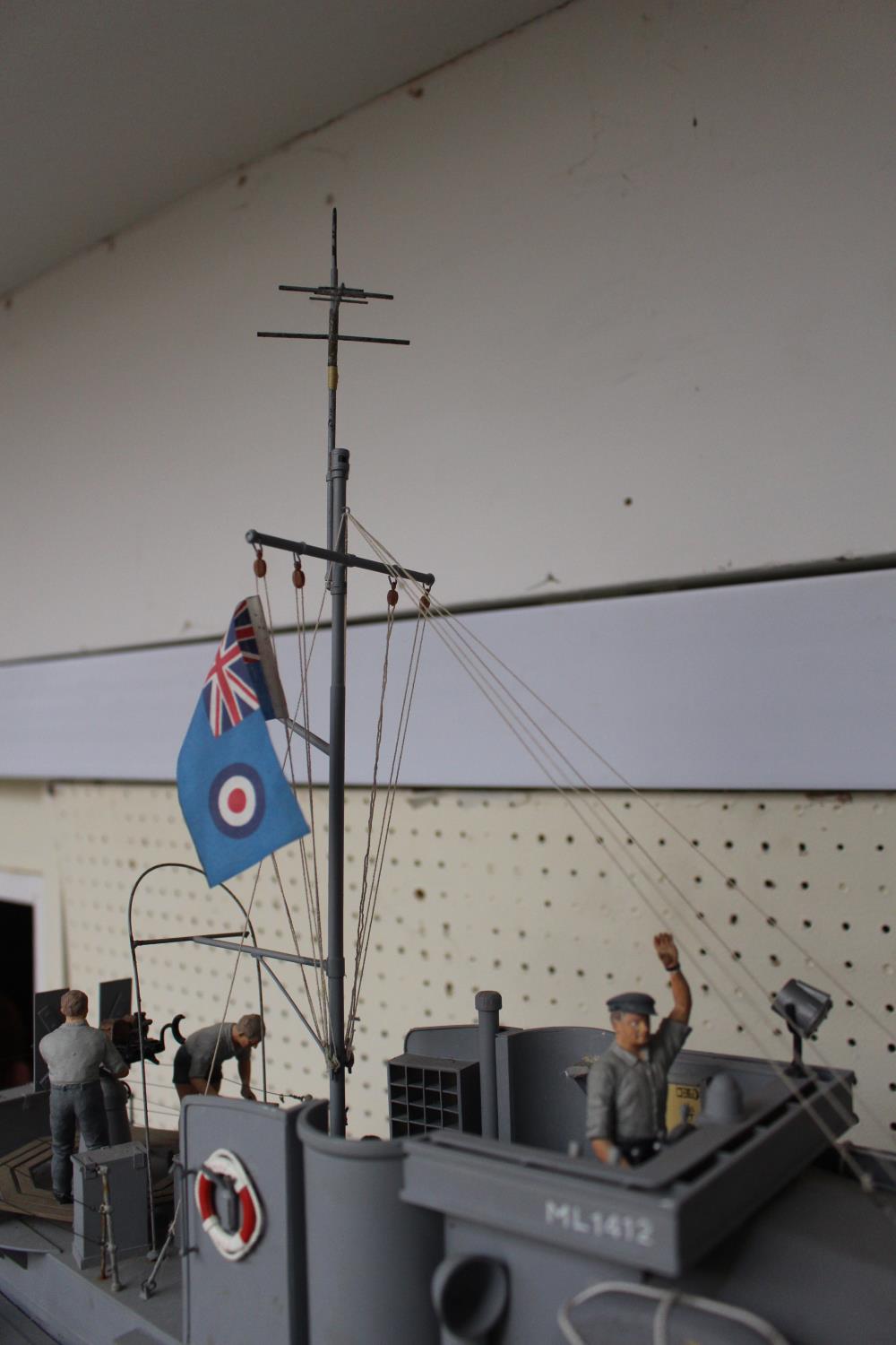 WWII Radio Controlled boat on stand. 90cm in Length - Image 4 of 4