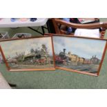 2 Oil on boards Les Perrin, 2 Locomotive 60050 & 28 M & GN signed