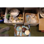 4 Boxes of assorted Burleighware and other ceramics and collectables