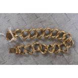Heavy Gents 19thC 9ct Gold (Tested) Chain link bracelet 80g total weight