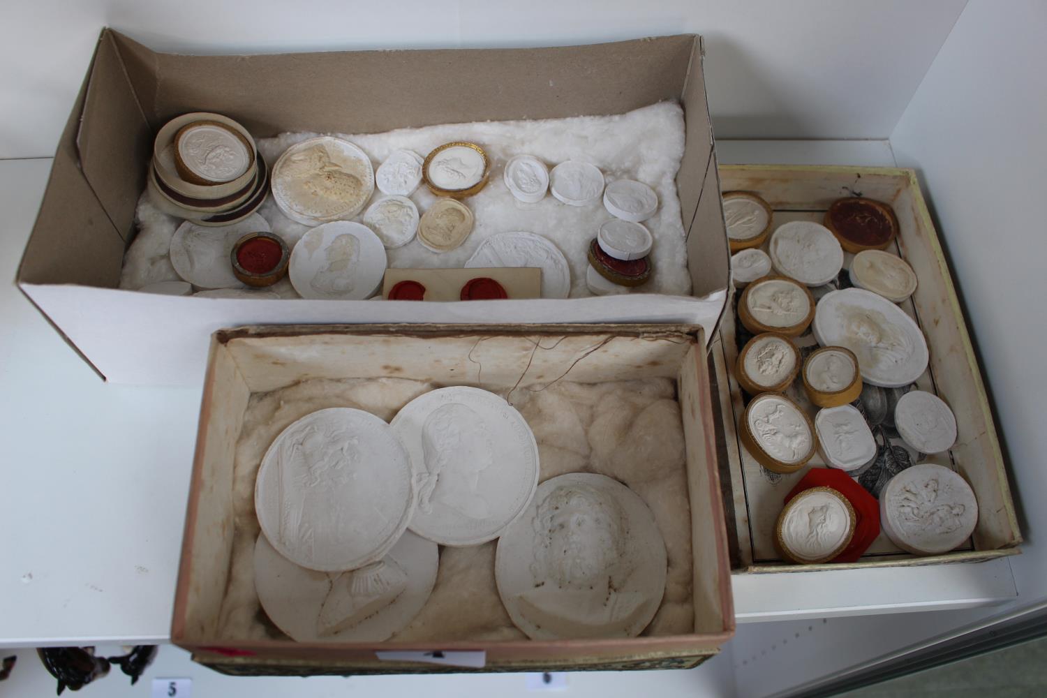 Collection of 19thC Grand Tour Plaster Intaglios (39)