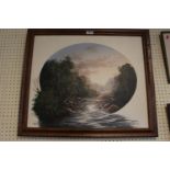 B D Horswell framed Oil on canvas of a river scene