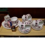 Paragon Michelle pattern Tea Set, Royal Crown Derby Snail paperweight without stopper and a Regal