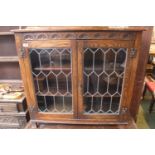 Oak Leaded glazed cabinet