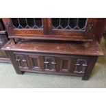 Oak Coffer with carved panel