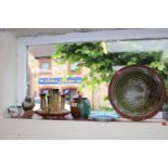 Collection of assorted Studio Pottery inc Studio Pottery charger with William Blake verse etc
