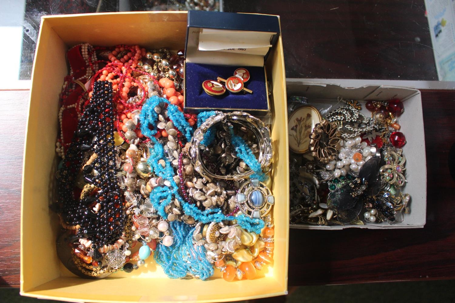 Collection of assorted Costume jewellery inc. Bangle, Brooches, necklaces etc