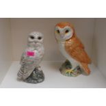 Beswick Barn Owl 1046 and Royal Doulton Snowy Owl