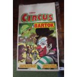 Original Famous Circus Bartok Poster