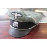 German SS Crusher Cap by Carl Bangert of Koblenz