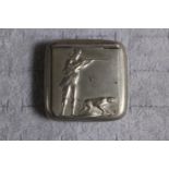 James Dixon & Sons Pewter Snuff box with Hunting decoration