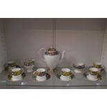 Paragon Floral Chintz decorated Coffee set for 6 with Sucrier, Cream Jug and Coffee Pot