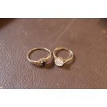 2 9ct Gold Rings 3.1g total weight