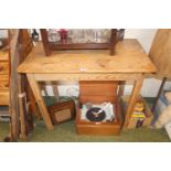 Edwardian Simple design Pine table on straight supports