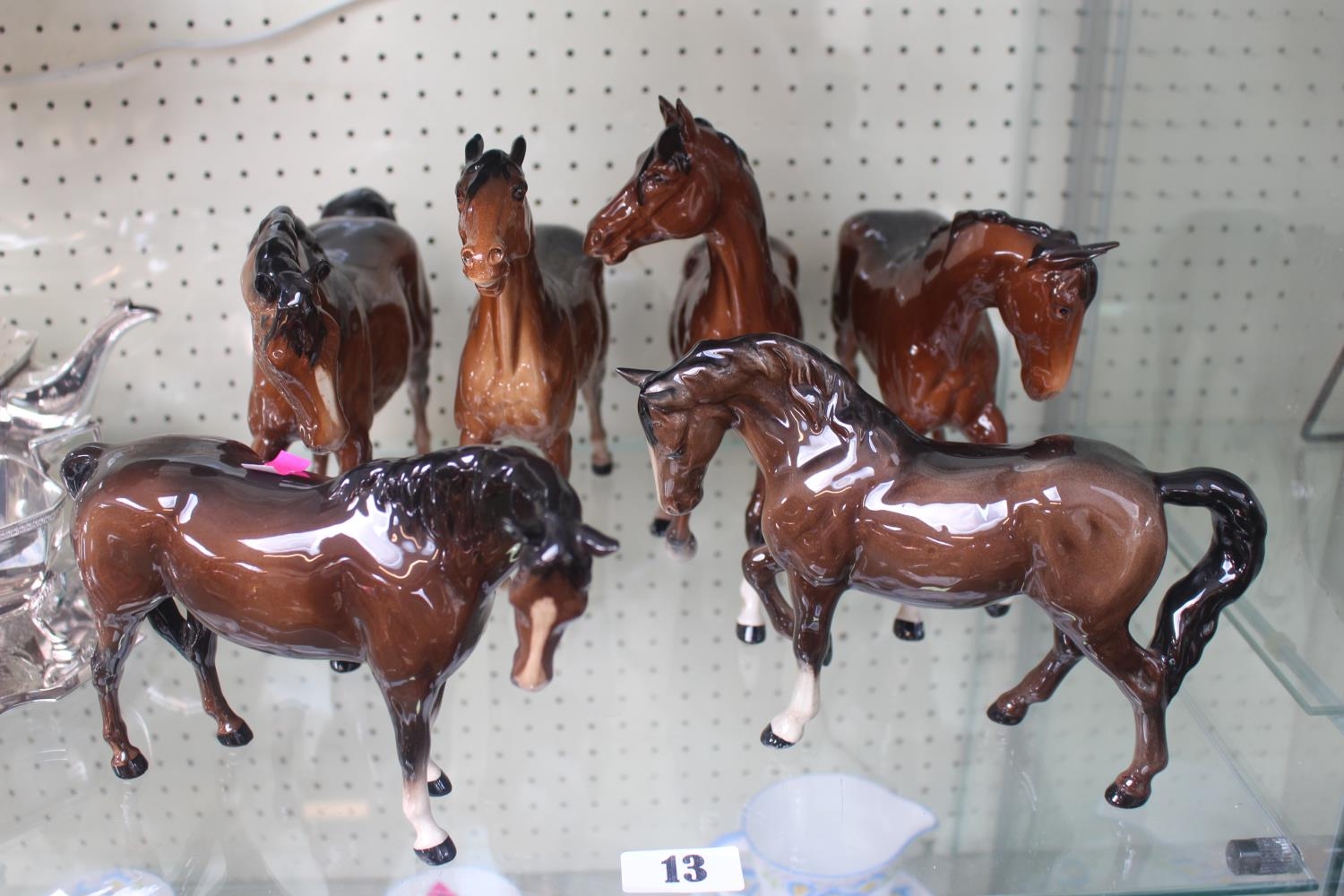 Collection of 6 Beswick Bay and other horses with underglaze marks - Image 2 of 6