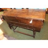 Antique 18th Century Oak & Elm Large Dough Bin Bread Coffer