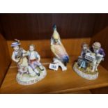 Pair of European Hard Paste figures Allergory of Spring & Summer in the style of Meissen and a